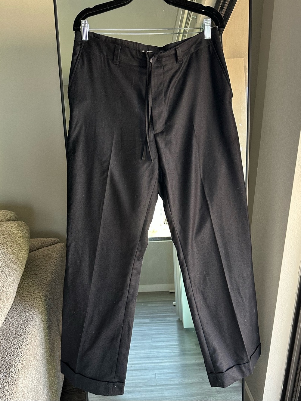 Reiss Men's Black Dress Pants 100% Wool - Classic Tailored Fit